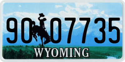 WY license plate 9007735