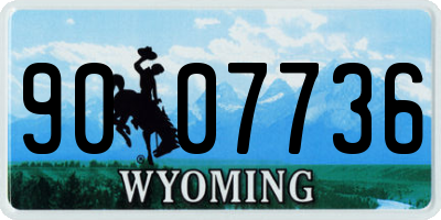 WY license plate 9007736
