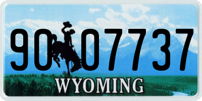WY license plate 9007737