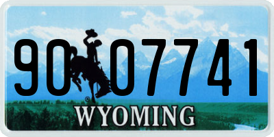 WY license plate 9007741