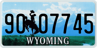 WY license plate 9007745