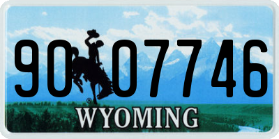 WY license plate 9007746