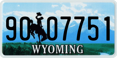WY license plate 9007751