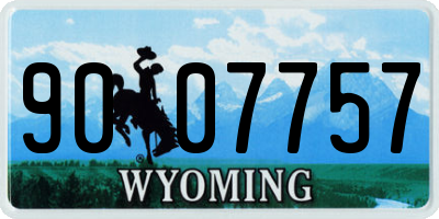 WY license plate 9007757
