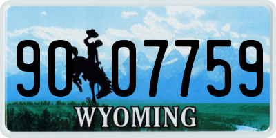 WY license plate 9007759