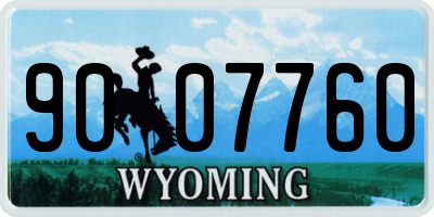 WY license plate 9007760