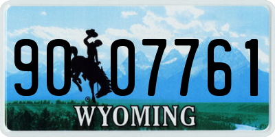 WY license plate 9007761