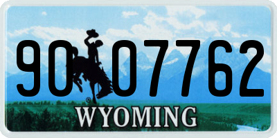 WY license plate 9007762