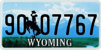 WY license plate 9007767