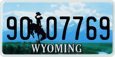 WY license plate 9007769