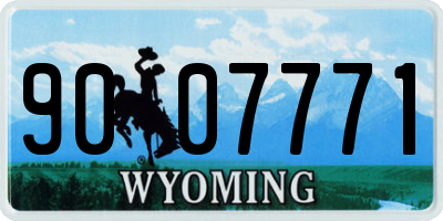 WY license plate 9007771
