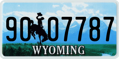 WY license plate 9007787