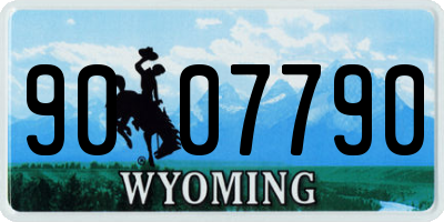 WY license plate 9007790