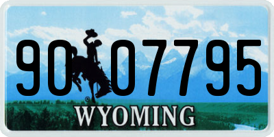 WY license plate 9007795