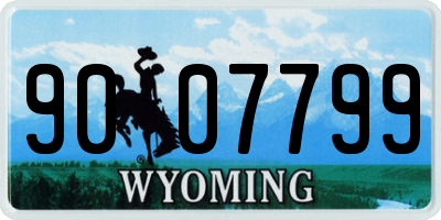 WY license plate 9007799
