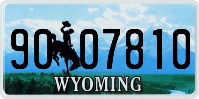 WY license plate 9007810