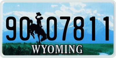WY license plate 9007811