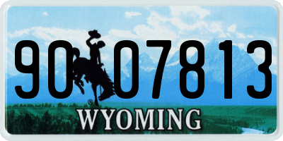 WY license plate 9007813