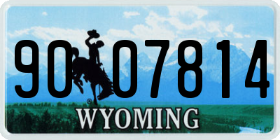 WY license plate 9007814