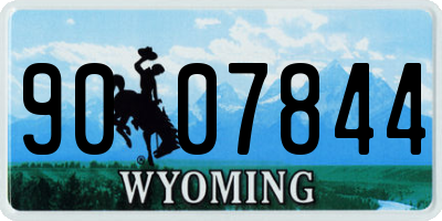 WY license plate 9007844