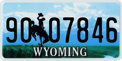 WY license plate 9007846