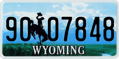 WY license plate 9007848