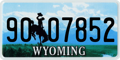 WY license plate 9007852