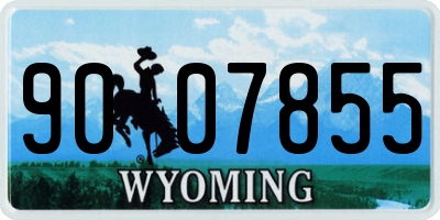 WY license plate 9007855