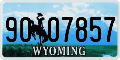 WY license plate 9007857
