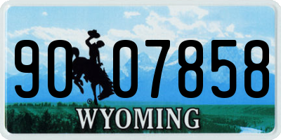 WY license plate 9007858