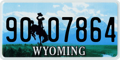 WY license plate 9007864