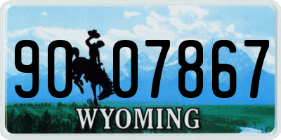 WY license plate 9007867