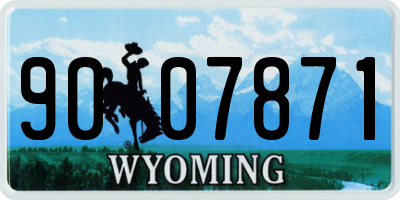 WY license plate 9007871