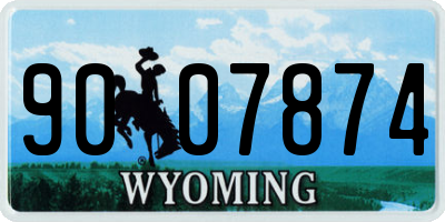 WY license plate 9007874