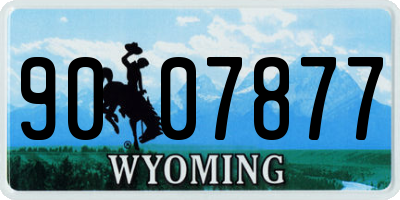 WY license plate 9007877