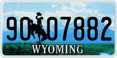 WY license plate 9007882