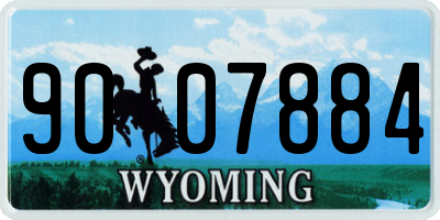 WY license plate 9007884