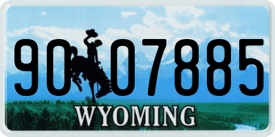 WY license plate 9007885