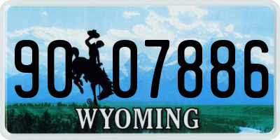 WY license plate 9007886