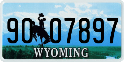 WY license plate 9007897