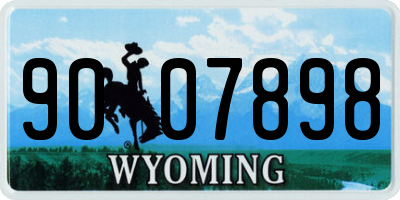 WY license plate 9007898