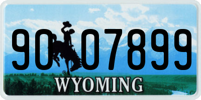 WY license plate 9007899