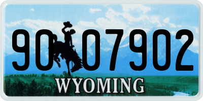 WY license plate 9007902