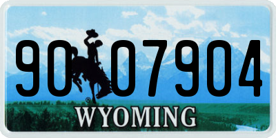 WY license plate 9007904