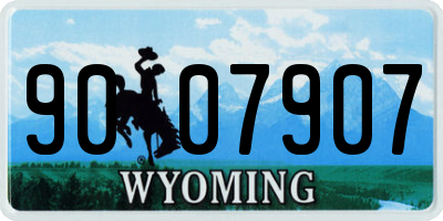 WY license plate 9007907
