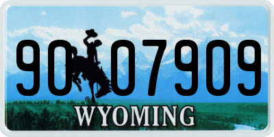 WY license plate 9007909