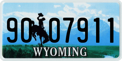 WY license plate 9007911