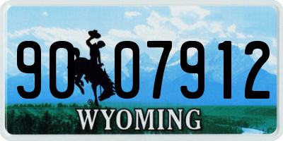 WY license plate 9007912