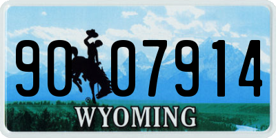 WY license plate 9007914
