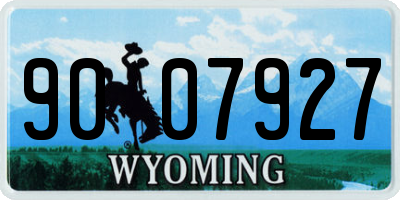 WY license plate 9007927